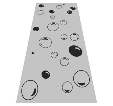 Bubbles printed on translucent bathroom mat - TenStickers