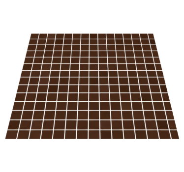 Bathroom mat in mini chocolate brown mosaics - TenStickers