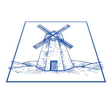 Kitchen vinyl mat delft blue mill design - TenStickers