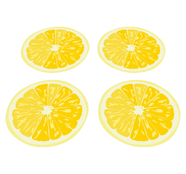Sliced lemons kitchen vinyl mat - TenStickers