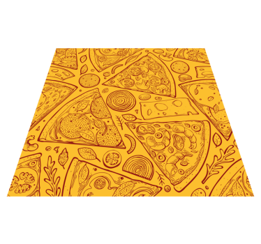 Kitchen vinyl mat featuring italian food icons - TenStickers