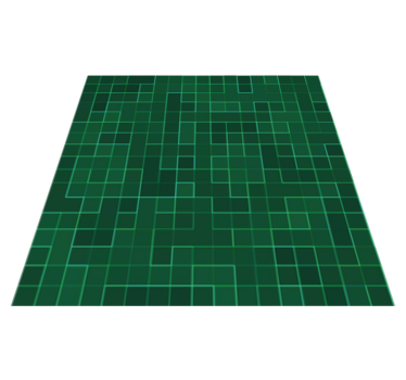 Abstract bright green mosaic kitchen vinyl mat - TenStickers
