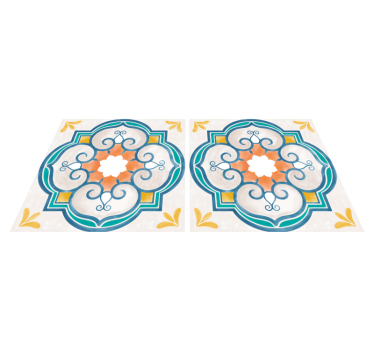 Kitchen vinyl mat with cement-like patterns - TenStickers