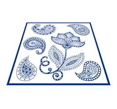 Kitchen vinyl mat with paisley and flowers design - TenStickers
