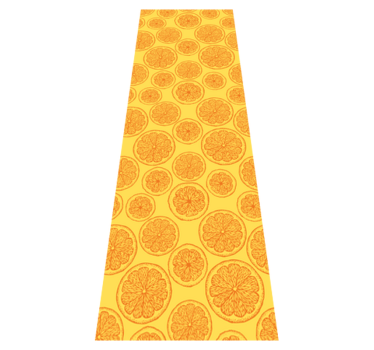 Kitchen vinyl mat with orange hand-drawn pattern - TenStickers