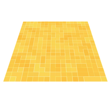 Kitchen vinyl mat in detail yellow gold mosaic - TenStickers
