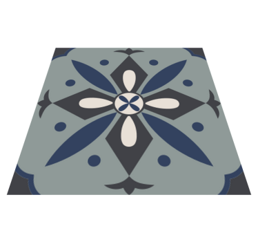 Kitchen vinyl mat in hydraulic color tile design - TenStickers