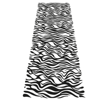 Kitchen vinyl mat zebra background réfrigérateur - TenStickers