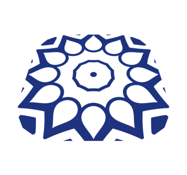 Delft blue mandala flowers kitchen vinyl mat - TenStickers