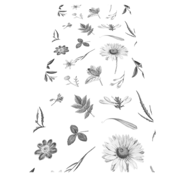 Gray spring flowers kitchen vinyl mat - TenStickers