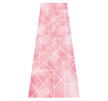 Kitchen vinyl mat with pink triangles pattern - TenStickers