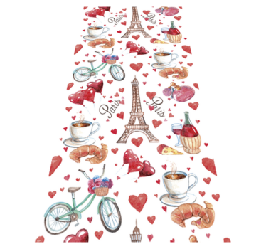 Kitchen vinyl mat love for paris - TenStickers