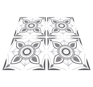 Kitchen vinyl mat with simple portuguese tile stickers - TenStickers