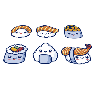 Cute sushi kitchen vinyl mat - TenStickers