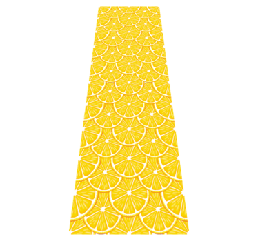 Orange pattern kitchen vinyl mat - TenStickers