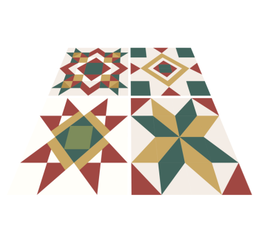 Kitchen vinyl mat stars cement pattern - TenStickers