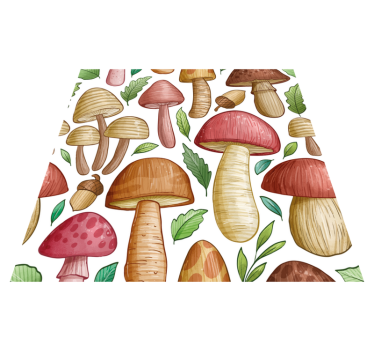 Kitchen vinyl mat featuring a variety of mushrooms - TenStickers