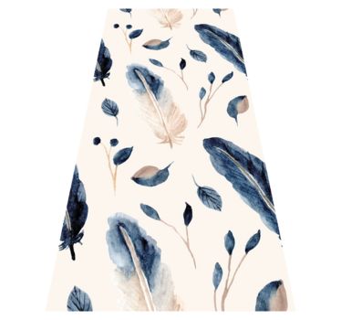 Flying leaves and feathers kitchen vinyl mat - TenStickers