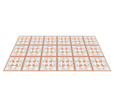 Kitchen vinyl mat floral mediterranean design - TenStickers