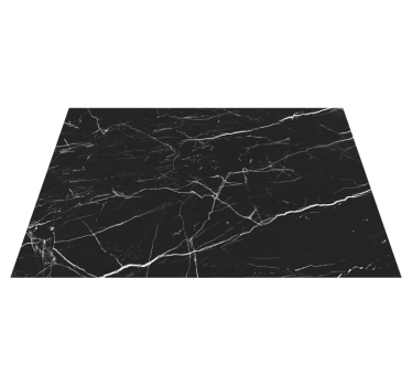 Kitchen vinyl mat black marble design - TenStickers
