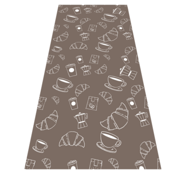 Croissant café owner kitchen vinyl mat - TenStickers