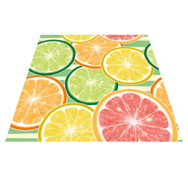 Kitchen vinyl mat citrus tile stickers - TenStickers