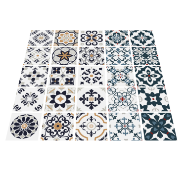 Kitchen vinyl mat vintage tile stickers - TenStickers