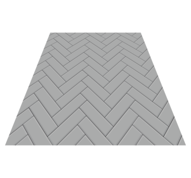 Kitchen vinyl mat herringbone grey tile design - TenStickers