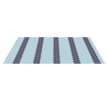 Kitchen vinyl mat herringbone backsplash design - TenStickers