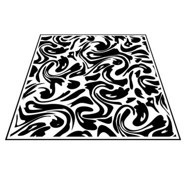 Kitchen vinyl mat in modern fluid design - TenStickers