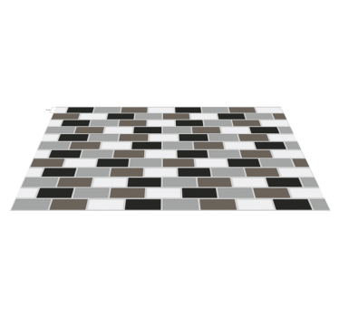Kitchen vinyl mat with gray tile border - TenStickers