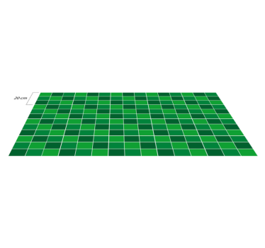 Green brick tile kitchen vinyl mat - TenStickers