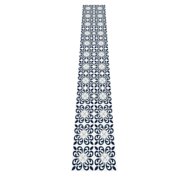 Kitchen vinyl mat in dark blue clover tile - TenStickers