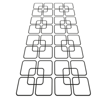 Kitchen vinyl mat with black squares urban design - TenStickers