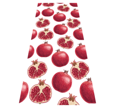 Colorful pomegranates pattern kitchen vinyl mat - TenStickers