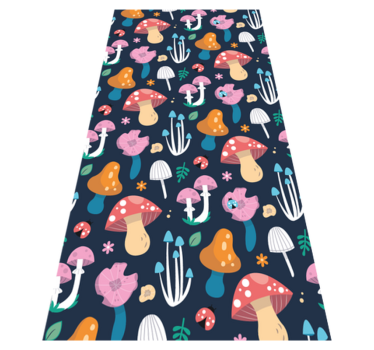 Kitchen vinyl mat with mushroom and ladybugs pattern - TenStickers