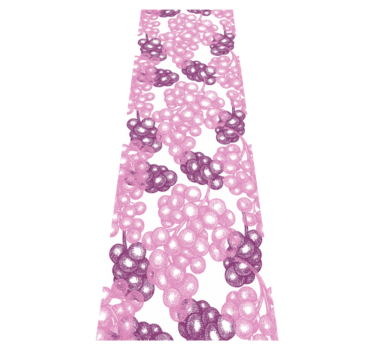 Kitchen vinyl mat with hand drawn pink and purple grapes - TenStickers