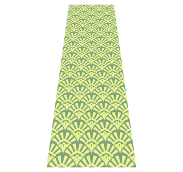 Lemon color 70s pattern kitchen vinyl mat - TenStickers