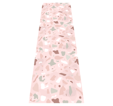 Kitchen vinyl mat in pink terrazzo design - TenStickers