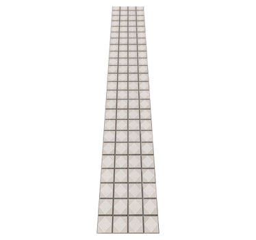Kitchen vinyl mat with white minimalist abstract tiles - TenStickers