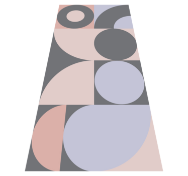 Kitchen vinyl mat with geometric circles pattern - TenStickers