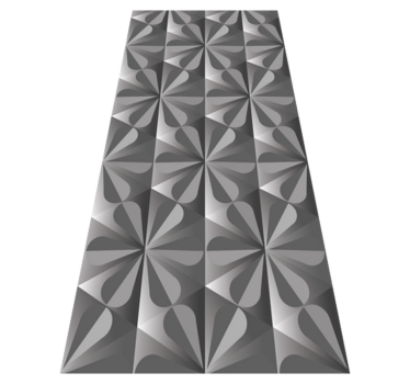 Vintage geometric flower pattern kitchen vinyl mat - TenStickers