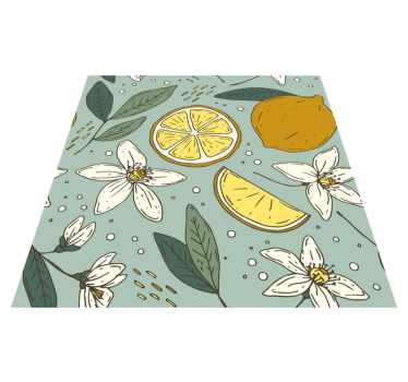 Colorful lemon pattern kitchen vinyl mat - TenStickers