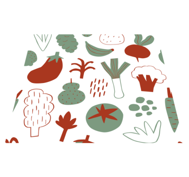 Colorful vegetables kitchen vinyl mat - TenStickers
