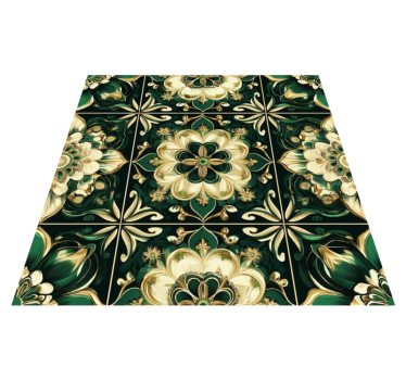 Kitchen vinyl mat botanical mosaic design - TenStickers
