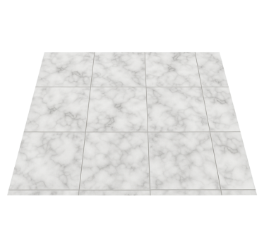 Kitchen vinyl mat square white marble tile - TenStickers