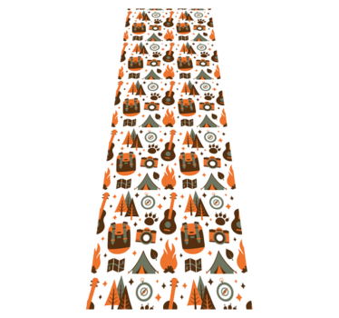 Bedroom carpet with mountain bear wood fire design - TenStickers