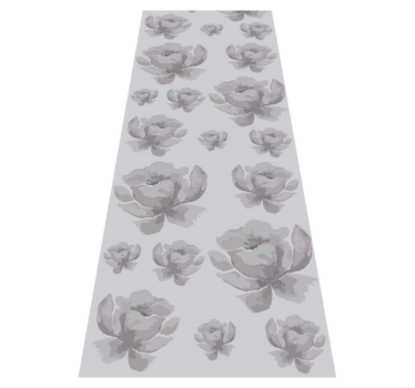 Gray 80's floral pattern bedroom carpet - TenStickers