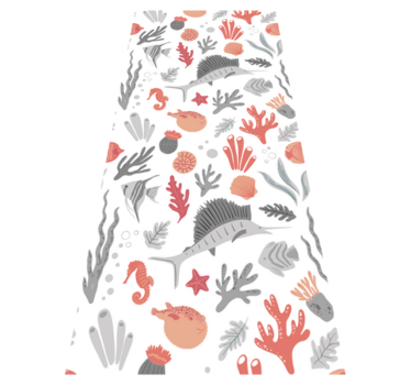 Bedroom carpet featuring marine life illustration - TenStickers