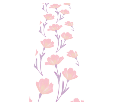 Bedroom carpet with minimalistic watercolor wildflowers - TenStickers